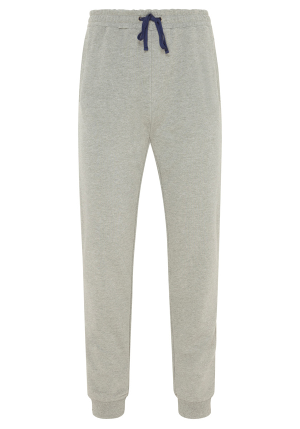 Heren joggingbroek met boorden grijs