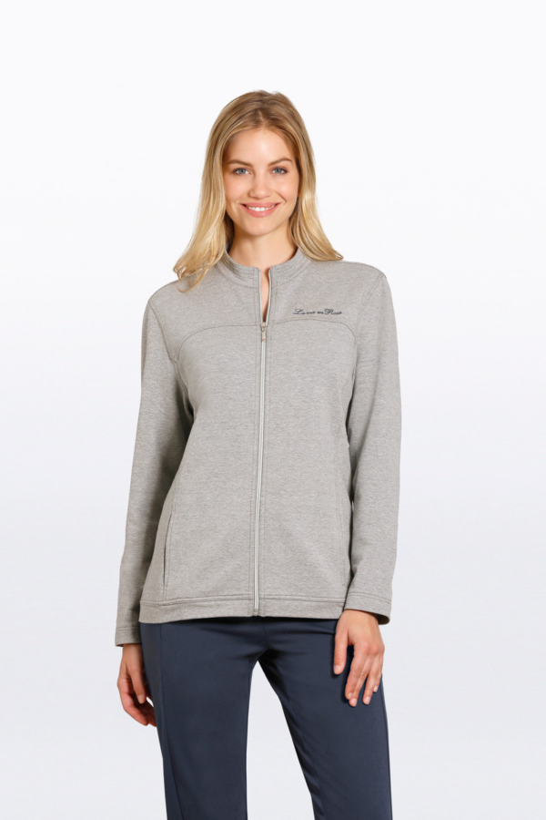 Dames homewear jasje Hajo grijs