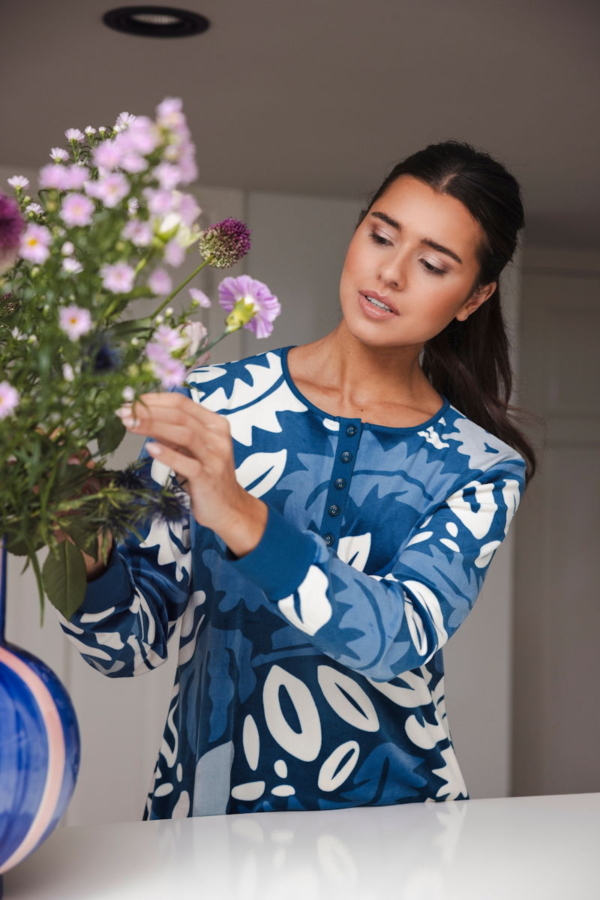 Duurzaam velours nachthemd flora