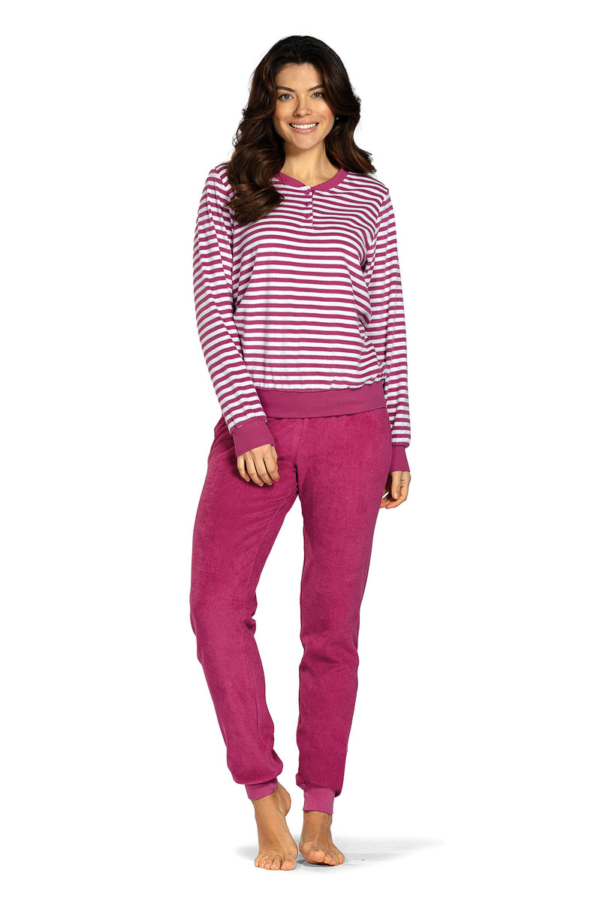 Badstoffen pyjama rood Comtessa