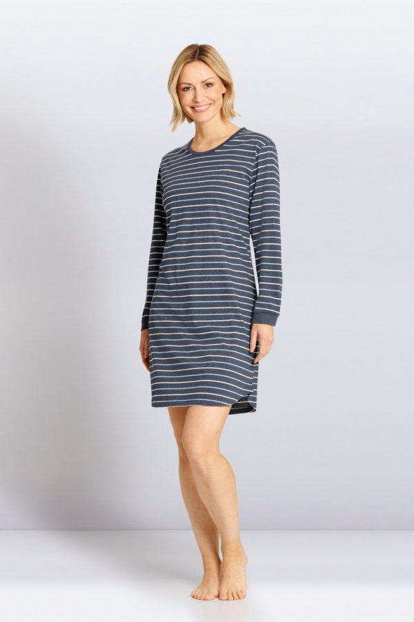 Hajo nachthemd blauw met strepen