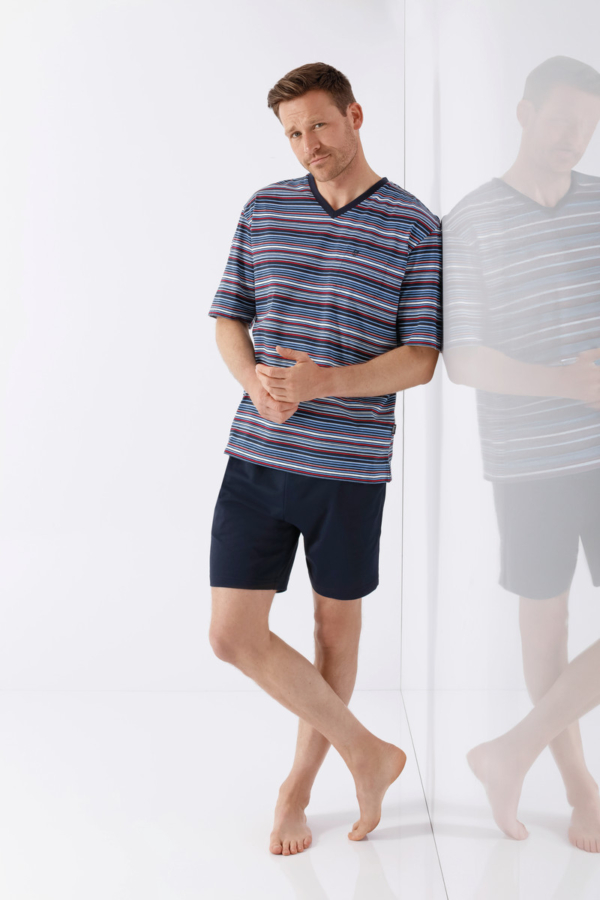 Hajo heren shortama gekleurde streepjes