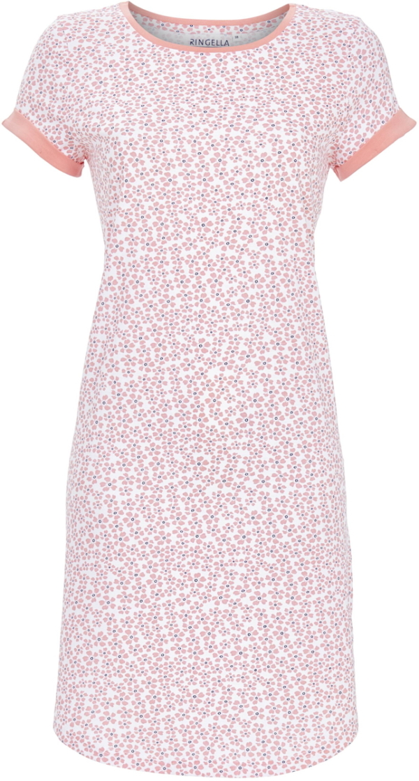 Katoenen nachthemd roze bloemen